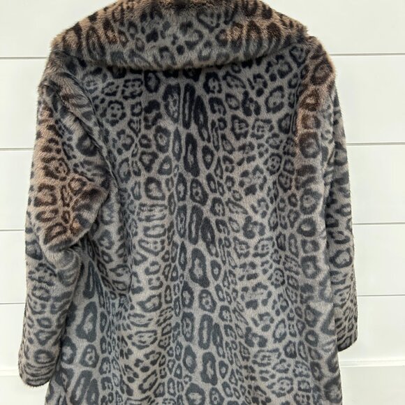 All Saints Leopard Faux Fur Coat - Picture 4 of 6